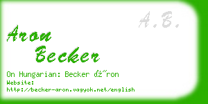 aron becker business card